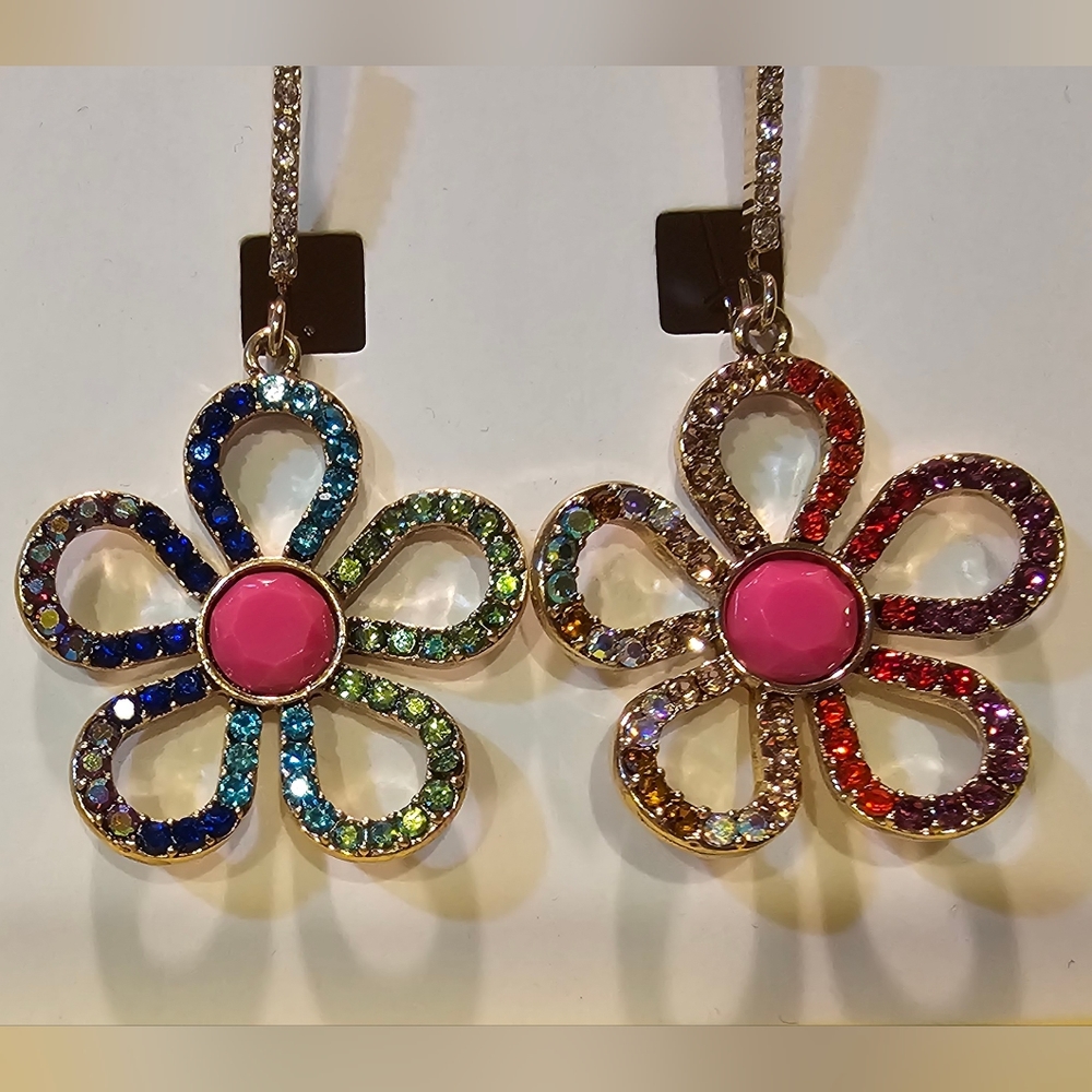 Betsey Johnson Rainbow Earrings NWT